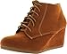 Bella Marie Brenda-11 Women's high top lace up rounded toe platform wedge suede booties