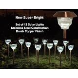 HomebriteCopperGardenLandscapeSolarLightwithNaturalWarmLight,30865,Small,Rockwell,Setof12,Copper