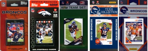 NFL Denver Broncos Five Different Licensed Trading Card Team Sets