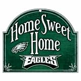NFL Philadelphia Eagles 10-by-11 inch Wood Home Sweet Home Sign