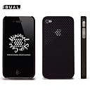 iPhone 4 / 4S ケース ( アイフォン 4 / 4S 両対応カバー ) ｜ Minimal Skin Case for iPhone 4S （ 保護 フィルム 付 ）｜ IRUAL (イルアル) マットブラック IRMSC410-BLK