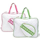 Court Bag Tennis Tote in White with Green Trim by Toss Designs