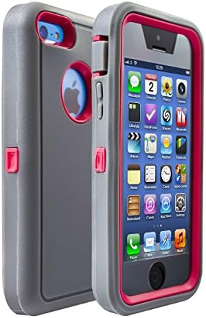 iPhone 5C 2016 New Design Heavy Duty Dual Layer Extreme Protection TPU Cell Phone Case Shock Absorbing Ultra Protective from AZ Case ( DualPro Defender Series )