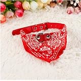 TOOGOO Adjustable Pet Dog Cat Bandana Scarf Collar Small Size Red