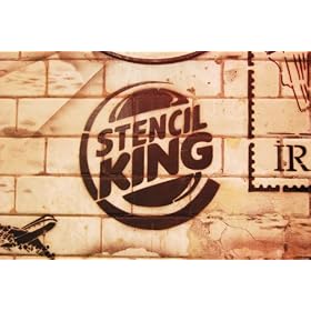 Banksy Box Canvas A4 Stencil Burger King Graffiti