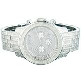 Iced Out Watch Luxurman Mens Diamond Watch 1.30 ct