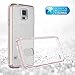Samsung Galaxy S5 Case, RaxnWell [Shockproof] Crystal Clear Acrylic Plastic Back Panel and TPU Frame Stylish Phone Case for Samsung S5 (Pink Crystal)