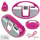 Digital Clock Radio with iPod Docking Station - Pink