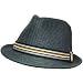 New Woven Stingy Brim Summer Fedora Trilby Hat Medium Large, Navy