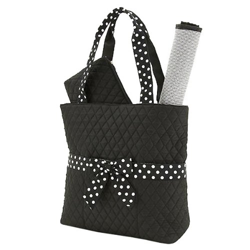 Belvah Quilted 3pc Set (Black/ White)