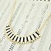 BUYINHOUSE Golden Gothic Punk Rock DJ Bar Vertical Stripes Necklace Pendant - Black&White