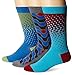 K. Bell Men's Three Pack Two-Toned Dots Drew Socks, Gray/Blue, Shoe Size: 6-12