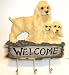 cocker spaniel - Cocker Spaniel Dog Welcome Key-Leash Holder Rack 3 Hooks