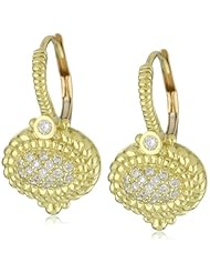 Judith Ripka "La Petite" Oval Pave On Wire Earrings