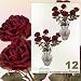 12 pieces of 23 inches Dry Look Artificial Rose Spray _Red