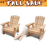 Lohasrus FALL Sale - Kids Chair / Rocker MM20801 - Passed Safety Standards ASTM F963-07, Unfinished Western Cedar and Fir, for Ages 2 to 8, Plus Free Drawing Book