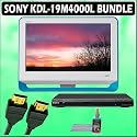 Sony Bravia M-Series KDL-19M4000/L 19-Inch 720p LCD HDTV (Blue) + Sony DVD Player w/ Accessory Kit