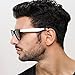 Brand Jon Senkwok Mens Wayfarer Sunglasses Polarized Silver