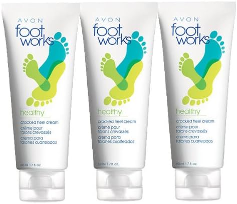 LOT of 3 - Foot Works By Avon Therapeutic Cracked Heel Relief Cream, 2.5oz