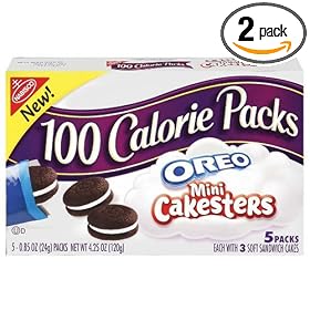 100 Calorie Packs Oreo Mini Cakesters, 5-Count, 4.25 Ounce Boxes (Pack of 2) by 100 Calorie Packs