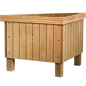 Amazon.com : Corner Raised Wood Planter Box : Corner Garden Box 