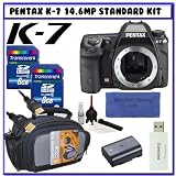 Pentax K-7 14.6 MP Digital SLR with Shake Reduction and 720p HD Video Body Only 17811 Pentax 2-Year Extended Warranty for K7 D-SLR Cameras Two 2 Transcend 8GB SDHC Willoughby's Travelers Package 2