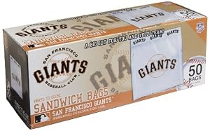 Spectrum 5815-10005 MLB Plastic San Francisco Giants Sandwich Press to Close Bag (Pack of 50)