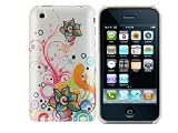Crystal Phone Cover Case White Autumn Flower for Iphone 3g/3gs