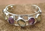 Amethyst and citrine bracelet, 'Enchanted Beauty'