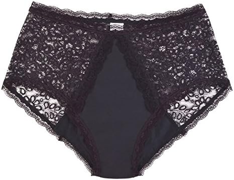 Womens Incontinence Underwear Full Brief Lace -Black-XXXL-Moderate