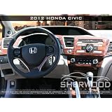 Interior Wood Dash Trim Kit for 2012 HONDA CIVIC SEDAN in Cherry Rosewood Finish... by Sherwood Dash