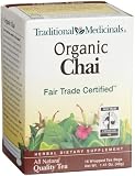 Traditional Medicinals Organic Fair Trade Certified Chai Herbal Tea, 16-Count Wrapped Tea Bags (Pack of 6)