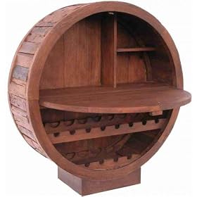 Groovy Stuff Furniture TF-695 Teakwood Trail Boss Wine Cabinet with Bar by Groovy Stuff Furniture