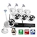 [Better Than 720P]AKASO Wireless Security Camera System Wifi Video Surveillance NVR Kits, 4CH 960P(1280 x 960), Plug&Play, P2P, Night Vision 65ft, Built-in Router, IP66 Weatherproof NO HDD (WS13M-401)