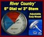 5" River Country (RC-T5) Adjustable BBQ Grill Smoker Thermometer (50 to 550 F)