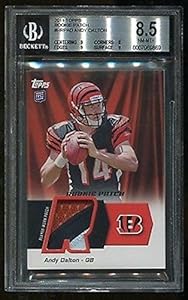 2011 Topps Rookie Patch #HRPAD Andy Dalton Sick 3 Color Patch RC BGS 8.5 - NFL Slabbed Autographed Cards