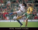 Girl Power Rules Womens Soccer Motivational Poster Inspirational Art Print Pads Ball Futbal