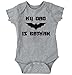 Brisco Brands My Dad is Bat Cute Baby Father Daddy Nerd Romper Bodysuit