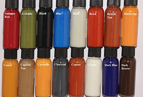 Leather Refinish an Aid to Color Restorer 1 Ounce Tester Bottle (Grey)