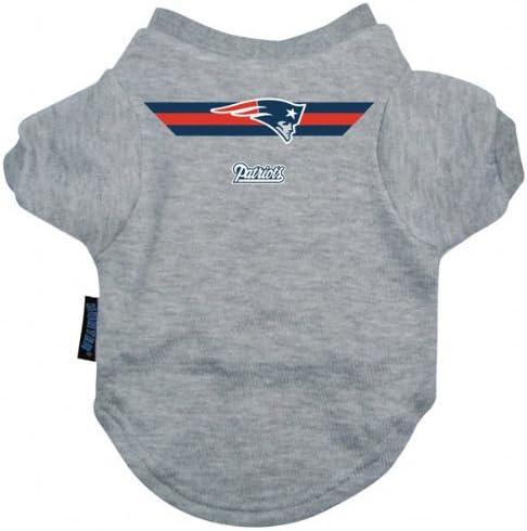 NFL New England Patriots Logo Pet T-shirt - Gray