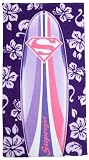 Supergirl Surfer Girl Floral Beach Towel