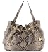 Michael Kors Snakeskin Leather Jet Set Chain Ring Tote Shoulder Bag Handbag Purse - Dark Sand