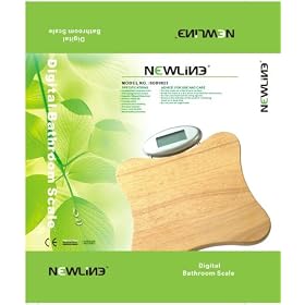 Newline Electronic Natural Wood Bathroom Scale