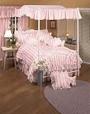 Sweetheart - Heart Shaped Pillow Pink and White Stripes