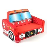 Marshmallow Fun Furniture Flip Open Sofa with Play Mat - Fire Truck