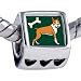 boxer3 - Boxer Dog Bone Beads Pandora Bead Bracelet Compatible
