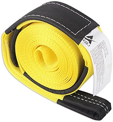 AKOLI Heavy Duty Tow Strap, Recovery Strap - 10,000LB Capacity, Polyester, 2.36"x 20'
