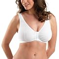 Full-Figure Cotton/Spandex Leisure Bra - White
