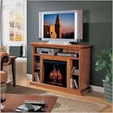 Beverly 48" Fireplace & TV Stand in Premium Oak Finish with 23EF025GRA Elec ....