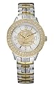 Marc Ecko E17564M1 Basic Analogue movement Polished Two Tone Steel Case & Bracelet Silver Dial with Yellow Gold & Stone Accents Iced Bezel